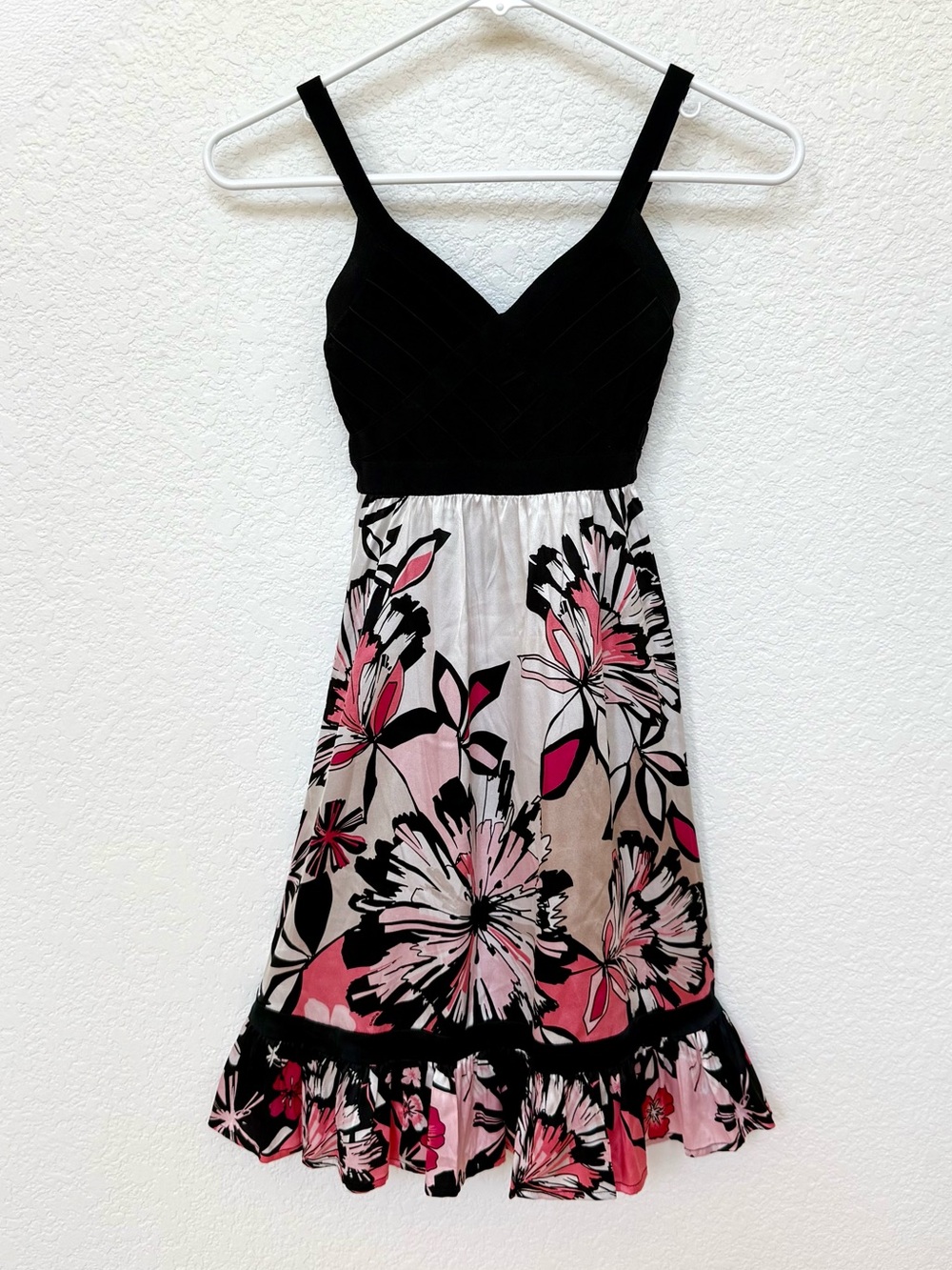 Vintage Y2K Bebe Silk Mini Dress - Babydoll, Empire Waist and Bandage Top